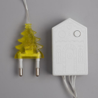 Гирлянда &laquo;Нить&raquo; 4 м с насадками &laquo;Звёздочка&raquo;, IP20, прозрачная нить, 20 LED, свечение тёплое белое, 8 режимов, 220 В