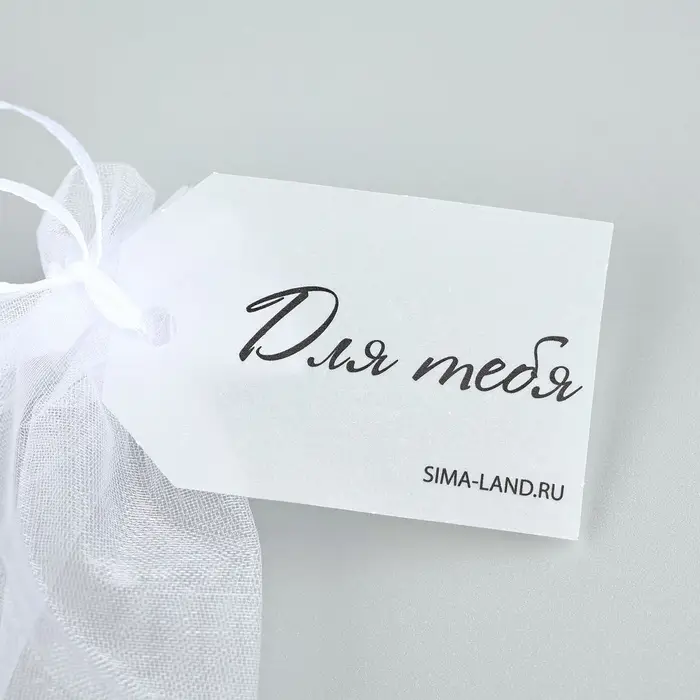 Мешочек подарочный из фатина с термонаклейкой &laquo;Роза&raquo;, 11 х 16 см +/- 1.5 см