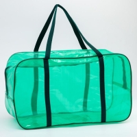 Сумка в роддом, размер 30х50х25 см, ПВХ, цвет прозрачный/зеленый, МИКС, Mum&Baby