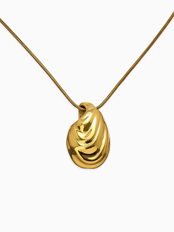 Кулон на цепочке "Ракушка", цвет золото 75см