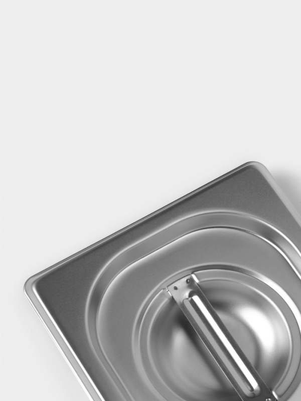 Крышка к гастроемкости 1/6 176x162 мм, толщина 0,8 мм