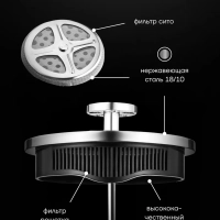 Френч пресс Toledo-1100FP 1100 мл заварочный чайник