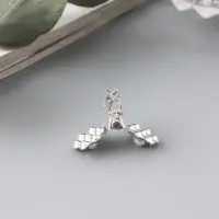 Крабик для волос&laquo;Мини&raquo;, блеск цветок, 1 см, серебро