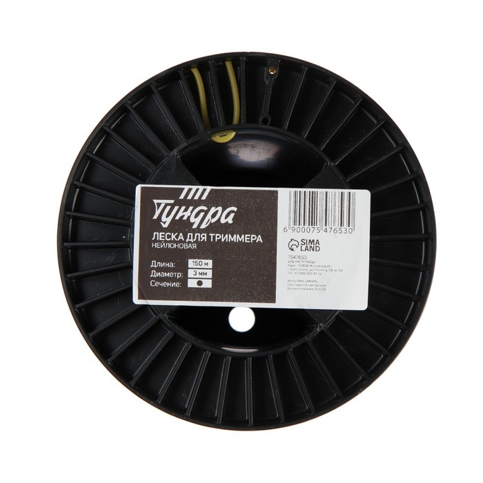 Леска для триммера ТУНДРА, сечение круг, d=3 мм, 150 м, нейлон Леска для триммера ТУНДРА, сечение круг, d=3 мм, 150 м, нейлон
