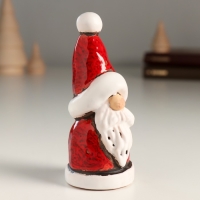 Сувенир керамика "Дед Мороз в красном с высоким колпаком" 4х4х9,9 см
