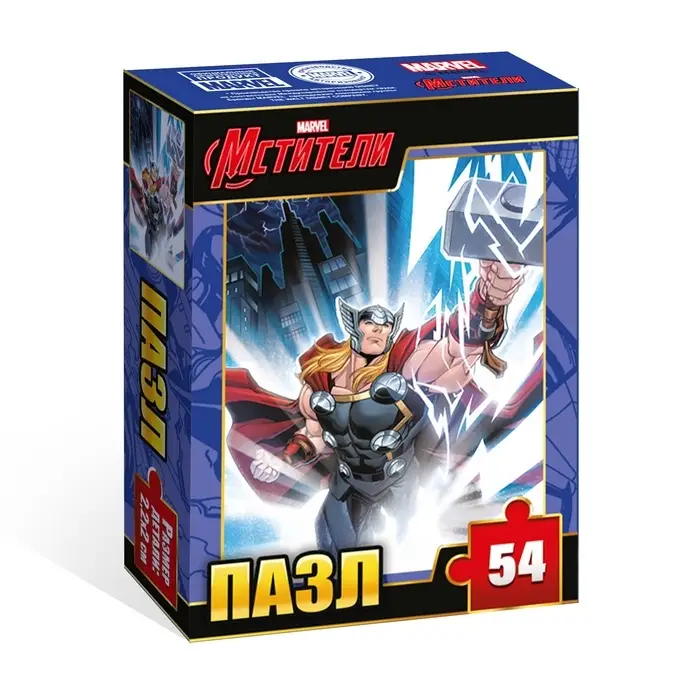 Пазлы &laquo;Супер Тор&raquo;, 54 детали, Мстители