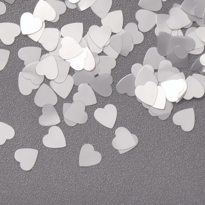 Пайетки для декора &laquo;Сердечки&raquo;, белые