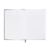 Ежедневник недатированный, A5, 160 листов, Attomex. Lancaster, твердая обложка балакрон с поролоном, тиснение фольгой, перфорация, ляссе, блок 70%, синий