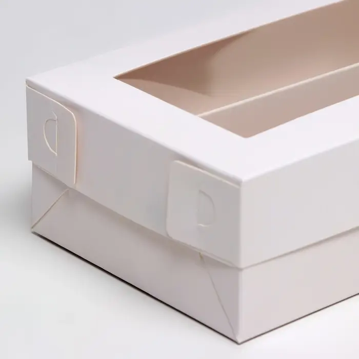 Коробка для макарун, с ложементом, белая 16.5&times;10.5&times;5.5 см