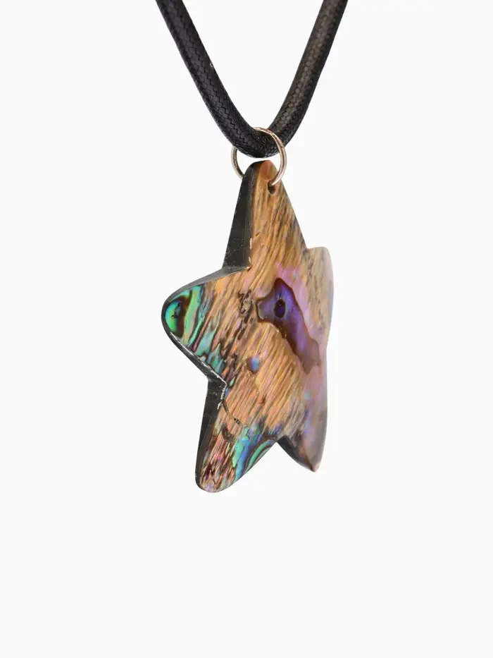 Кулон "Звездочка" ракушка абалон 25 см