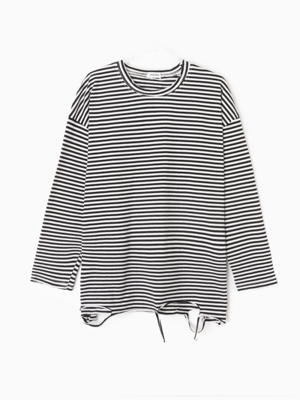 Лонгслив женский MINAKU: One Most Brand, тонкая полоска, ONESIZE