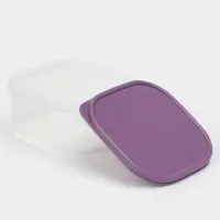 Контейнер квадратный Доляна, пищевой, 700 мл, цвет цвет фиолетовый