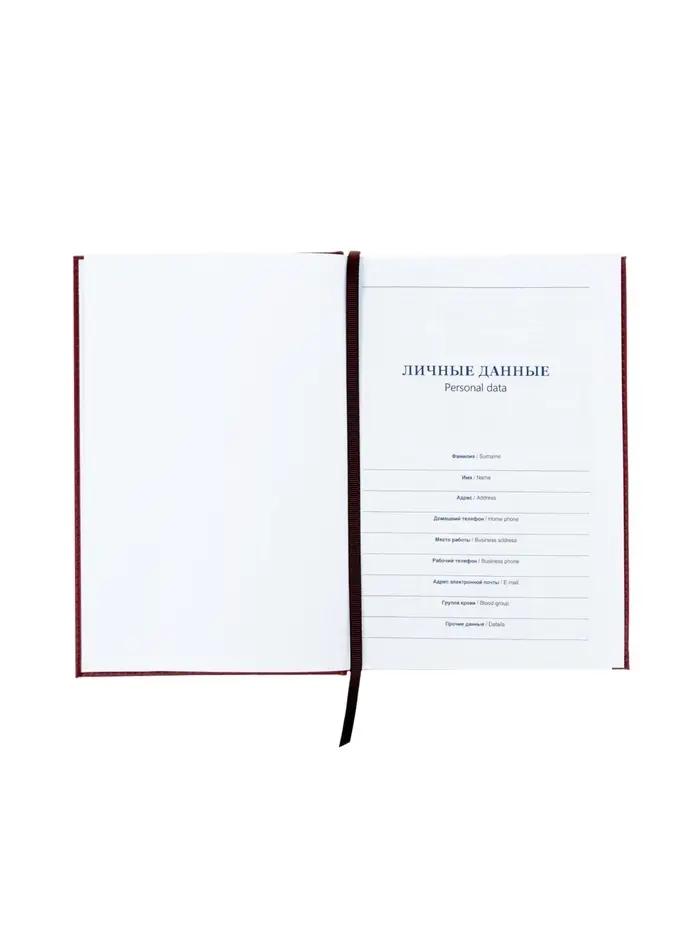 Ежедневник недатир А5 160л Небраска бордо