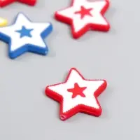 Акриловая бусина для рукоделия и плетения &laquo;Арт Узор. Звёздочки&raquo;, 0.4&times;2.3&times;2.3 см, МИКС