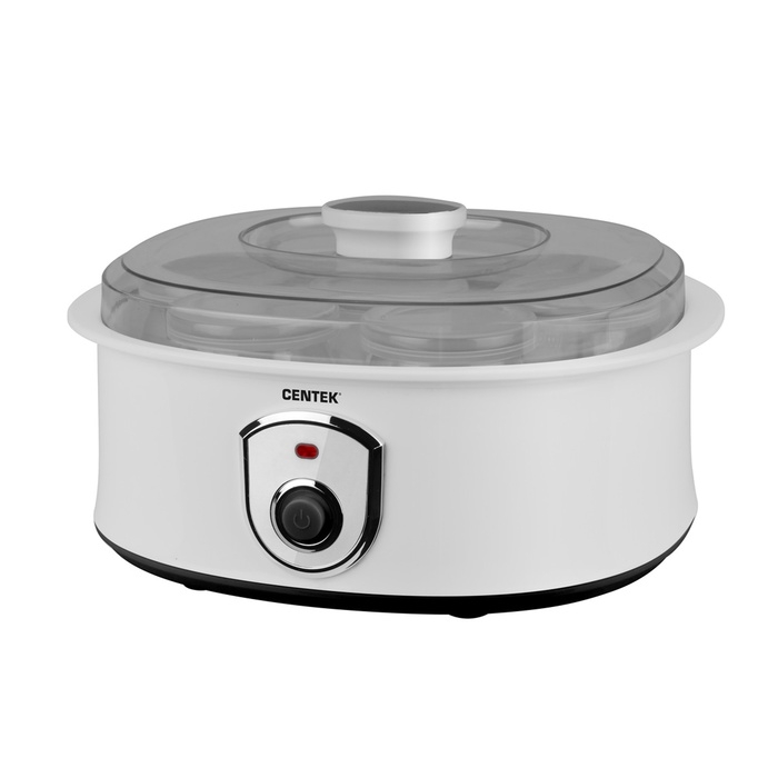 Йогуртница Centek CT-1442, 17 Вт, 0.2 л, 7 ёмкостей, стекло, серая