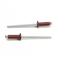 Заклёпки ТУНДРА krep, вытяжные, алюминий-сталь, 3.2&times;8 мм, красное вино, 50 шт.