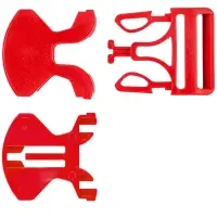 Застежка-пряжка односторонняя Triden, красный