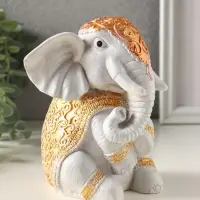 Фигурка гипс &laquo;Слон Индийски&raquo;, 15&times;12&times;11 см, серый с росписью