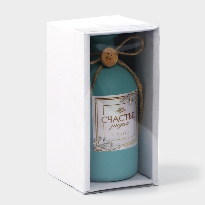 Ваза на Новый Год  стеклянная &laquo;Новогодняя коллекция: Счастье рядом&raquo;, 13,7 х 6,3 см