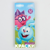Акварель медовая &laquo;Смешарики&raquo;, 12 цветов, в картонной коробке, без кисти