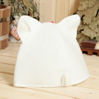 Шапка для бани модельная "Кошечка" Шапка для бани модельная "Кошечка"