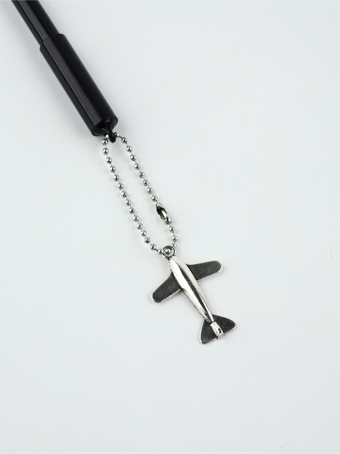 Ручка пластик с подвеской самолёт "23 февраля честь и отвага"