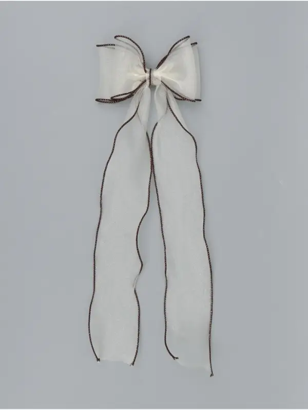 Бант для волос на заколке шоколадный, Коты аристократы