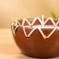 Свеча в керамической чаше, 11х11х5 см