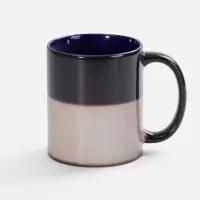 Кружка-хамелеон On Display, глянцевая, черная с синим