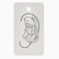 Серьги каффы &laquo;Трио&raquo;, набор 3 шт. цвет серебро