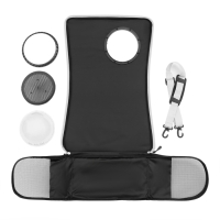 Сумка-переноска с органайзером и иллюминатором, 43 х 24 х 28 см, белая/зелёная Сумка-переноска с органайзером и иллюминатором, 43 х 24 х 28 см, белая/зелёная