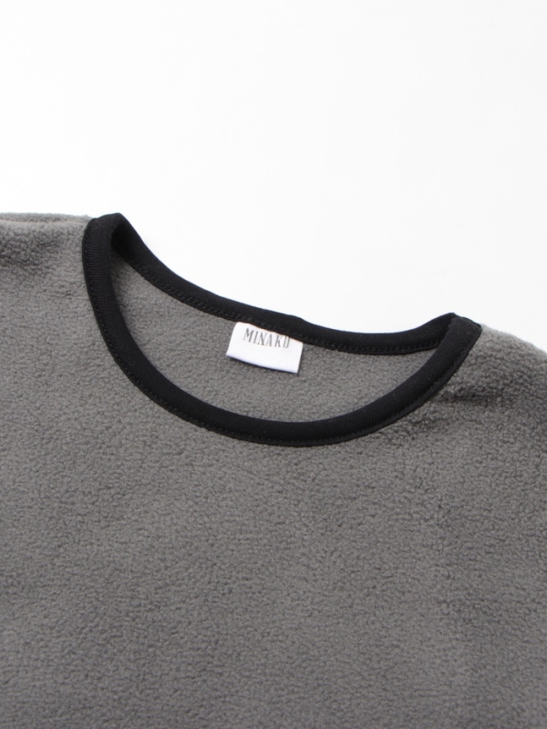 Свитшот флисовый детский MINAKU: Fleece Soft, цвет графит, рост 134 см