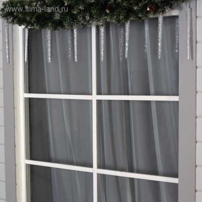 Гирлянда &laquo;Сосульки рифленые&raquo; 2.5 &times; 0.3 м, IP65, прозрачная нить, 192 LED, свечение мульти с эффектом стекания, 12 В