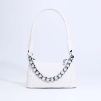 Сумка-багет на молнии, цвет белый Сумка-багет на молнии, цвет белый