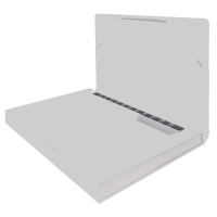 Папка-картотека А4, Calligrata TOP DeLuxe, 12 отделений, 700 мкм, на кнопке, белая с цветными разделителями