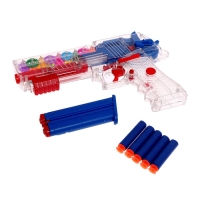 Пистолет «Техно», с шестеренками, стреляет мягкими пулями, свет, звук Пистолет «Техно», с шестеренками, стреляет мягкими пулями, свет, звук