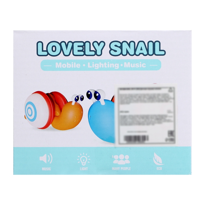 Каталка на верёвочке &laquo;Улиточка&raquo;, световые эффекты, цвета МИКС