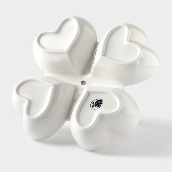 Менажница фарфоровая 4 ячейки BellaTenero &laquo;Квадрат&raquo;, 24,5&times;24,5 см, цвет белый