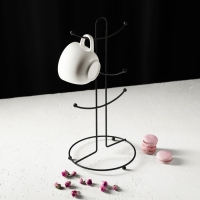 Подставка для кружек Доляна, на 6 предметов, 16×16×36,5 см, цвет чёрный Подставка для кружек Доляна, на 6 предметов, 16×16×36,5 см, цвет чёрный