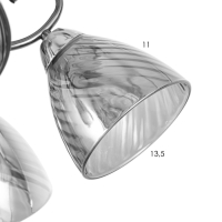 Люстра потолочная Белл 5х40Вт Е27 Хром, Черный хром 57x57x22 см Люстра потолочная Белл 5х40Вт Е27 Хром, Черный хром 57x57x22 см
