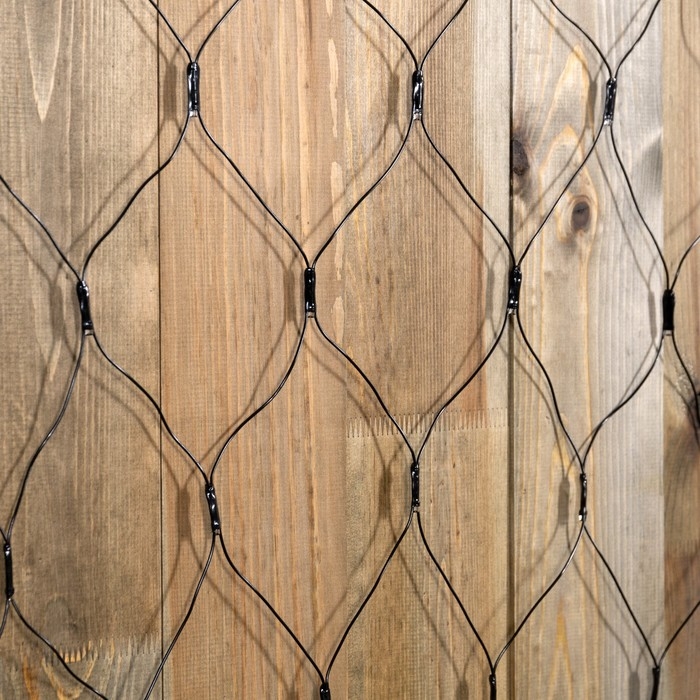 Гирлянда &laquo;Сеть&raquo; 2 &times; 3 м, IP44, УМС, тёмная нить, 384 LED, свечение тёплое белое, 220 В