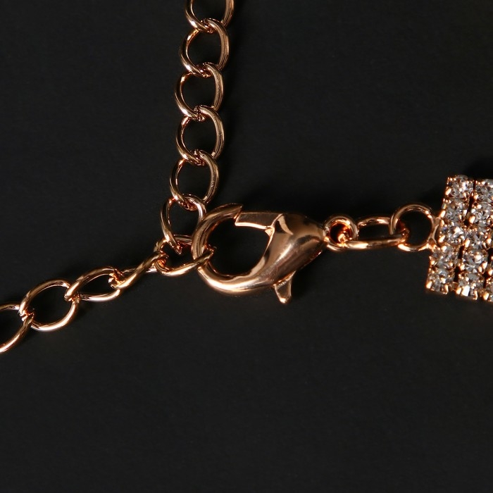 Чокер &laquo;Лёд&raquo; галстук, цвет белый в золоте, 27 см