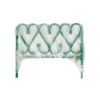 Ограждение декоративное, 54 &times; 340 см, 5 секций, металл, зелёное, &laquo;Изящный&raquo;