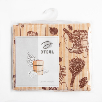 Полотенце для бани &laquo;Банька&raquo; 80х 150 см, хлопок вафельное полотно