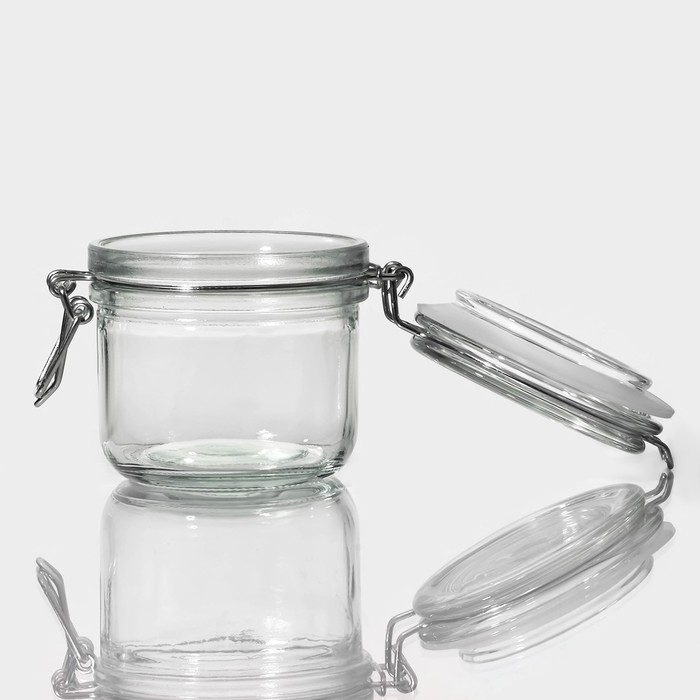 Банка стеклянная для сыпучих продуктов с бугельным замком &laquo;Галерея&raquo;, 250 мл, 10,5&times;8,5 см