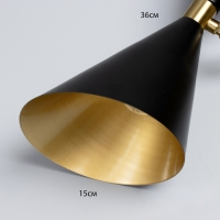 Бра "Мурано" 2хЕ27 40Вт черно-золотой 16х26х40 см Бра "Мурано" 2хЕ27 40Вт черно-золотой 16х26х40 см