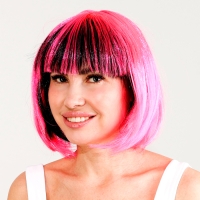 Карнавальный парик &laquo;Милашка&raquo;, цвет чёрно-розовый