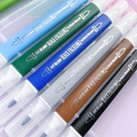 Фломастеры-кисточки 12 цветов BLACK EXCELLENCE, в пластиковом пенале, МИКС Фломастеры-кисточки 12 цветов BLACK EXCELLENCE, в пластиковом пенале, МИКС