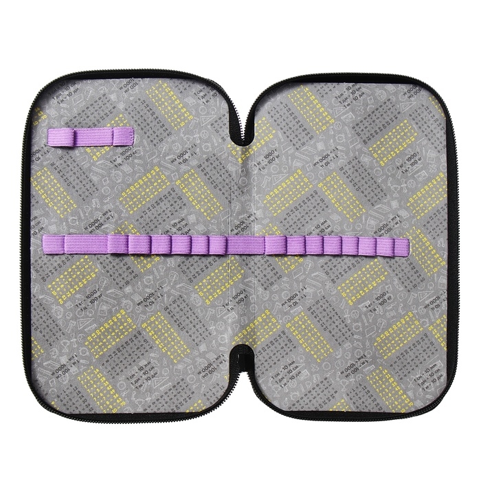 Пенал 2 секции, 125 х 205 х 40 мм, Calligrata 30П26/2 "Корея", ламинированный картон