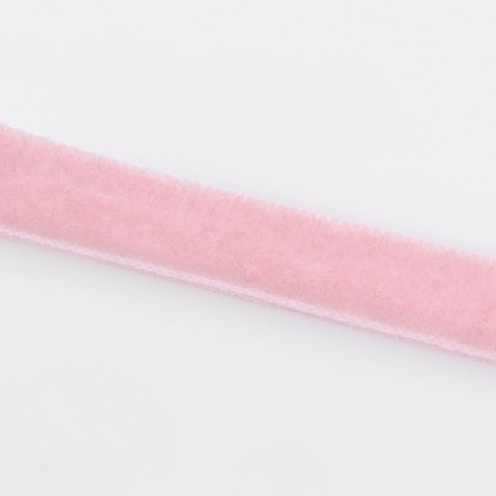 Лента бархатная, 10 мм, 18 &plusmn; 1 м, цвет розовый №08